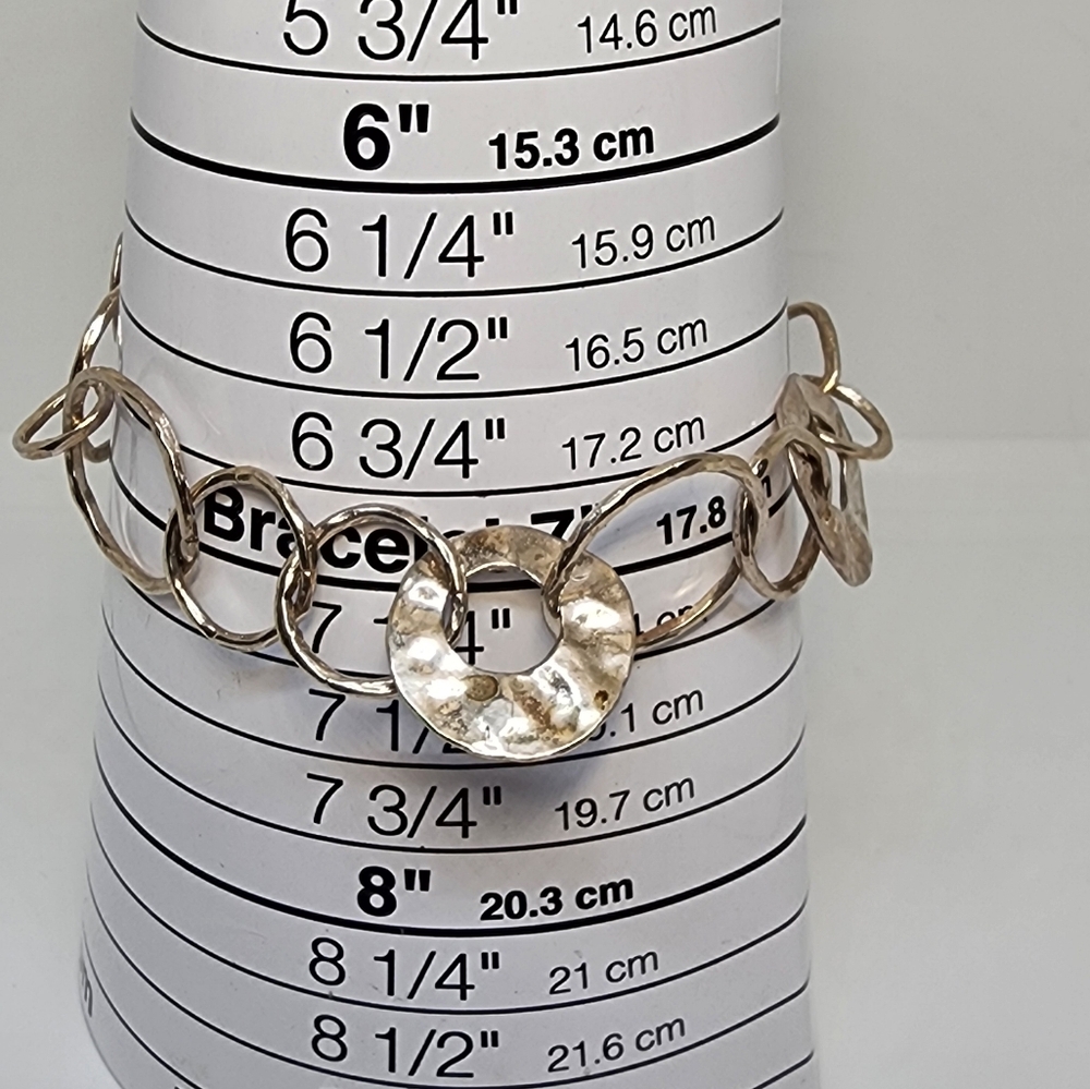 Silpada Sterling Hammered Circle Bracelet - Picture 3 of 5